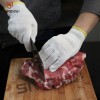 钢丝防切割手套食品类PE五级防割手套 屠宰 切肉
