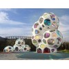 青海广场大型七彩球雕塑 圆形镂空工艺摆件